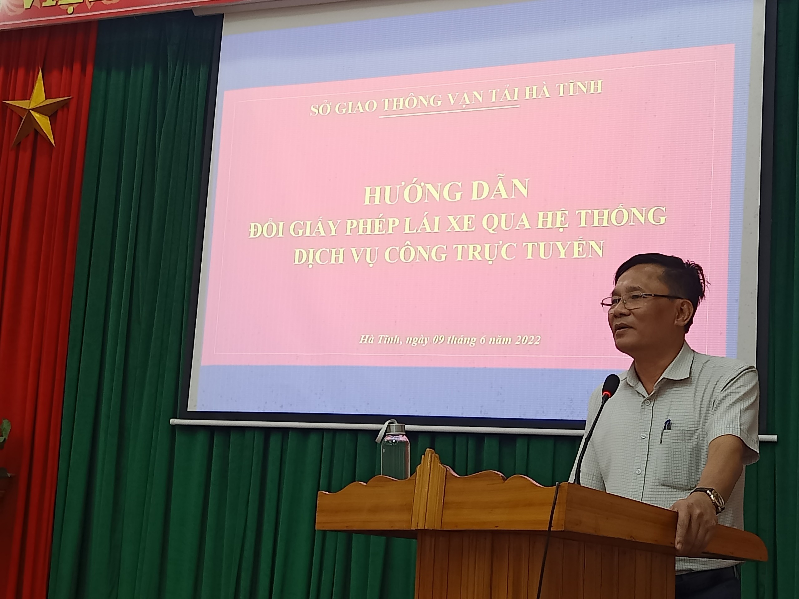 Đ/c: Nguyễn Việt Thắng - PGĐ Sở GTVT Hà Tĩnh khai mạc buổi tập huấn