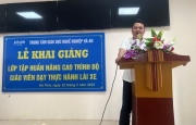 Trung tâm GDNN Hà An tổ chức tập huấn nâng cao nghiệp vụ cho giáo viên dạy thực hành lái xe.
